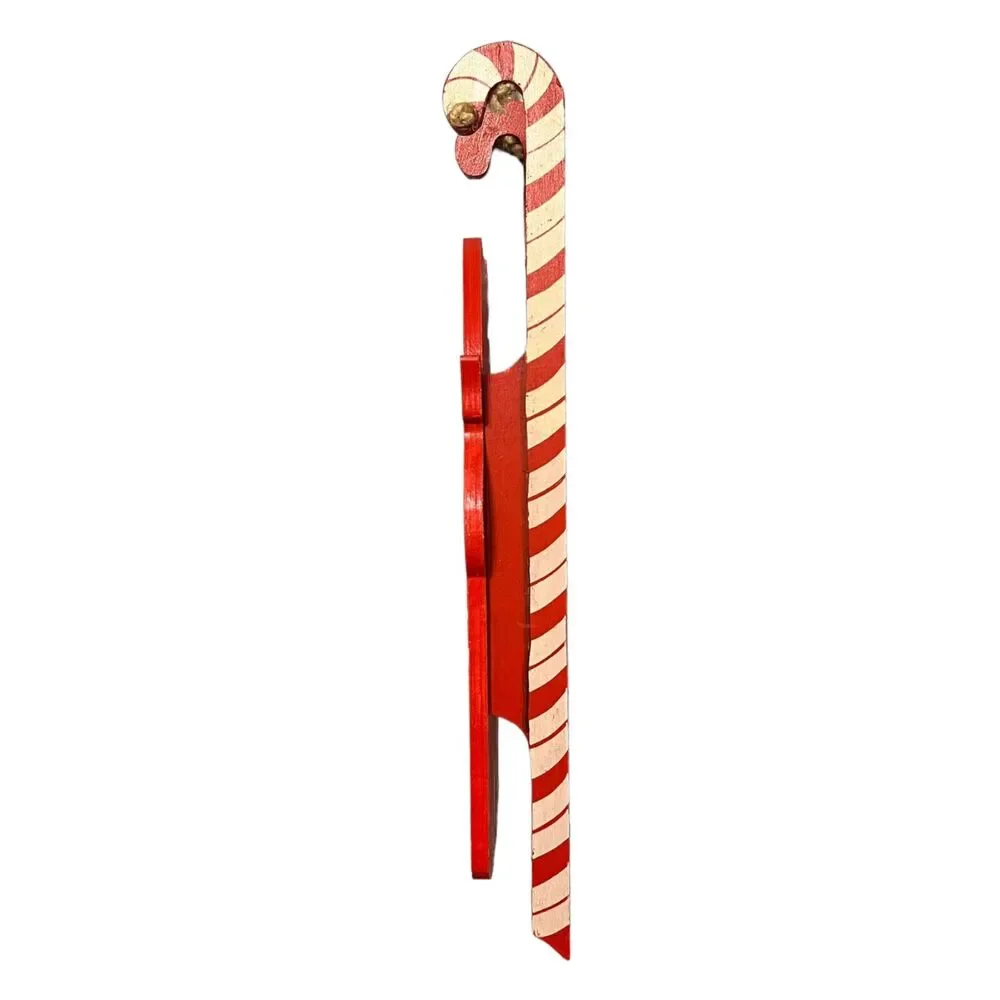 Sleigh Wall Hanging Decoration Wooden Santa Claus Christmas